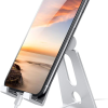 Adjustable Cell Phone Stand Phone Desk Holder, Cradle, Dock, Mobile Smartphone Stand, Compatible with Phone 12 Mini 11 Pro Xs Max XR X 8 7 6 plus SE Charging, Desktop Accessories - Silver