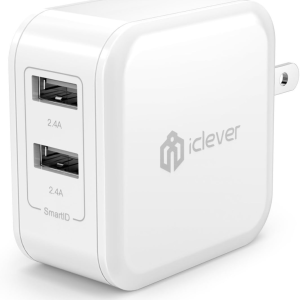 Boostcube 2Nd Generation 24W Dual USB Wall Charger with Smartid Technology, Foldable Plug, Travel Power Adapter for Iphone Xs/Xs Max/Xr/X/8 Plus/8/7 Plus/7/6S/6 Plus, Ipad Pro Air/Mini and Other Tablet