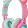 CT-7 Cat Ear Bluetooth Headphones, LED Light up Bluetooth Wireless over Ear Headphones with Microphone and Volume Control for Travel/School/Smartphones/Laptop/Pc/Tv